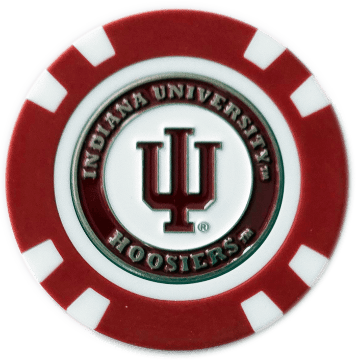 Officially Licensed Indiana Hoosiers Poker Chip Ball Marker - Club Rehab