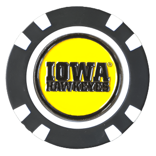 Officially Licensed Iowa Hawkeyes Poker Chip Ball Marker - Club Rehab