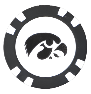 Officially Licensed Iowa Hawkeyes Poker Chip Ball Marker - Club Rehab