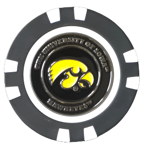 Officially Licensed Iowa Hawkeyes Poker Chip Ball Marker - Club Rehab