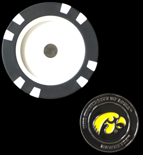 Officially Licensed Iowa Hawkeyes Poker Chip Ball Marker - Club Rehab
