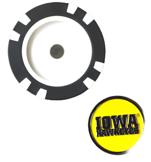 Officially Licensed Iowa Hawkeyes Poker Chip Ball Marker - Club Rehab
