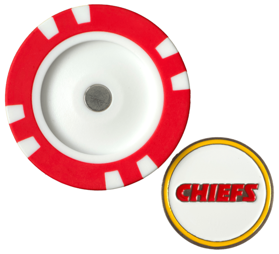 Officially Licensed Kansas City Chiefs Poker Chip Ball Marker - Club Rehab