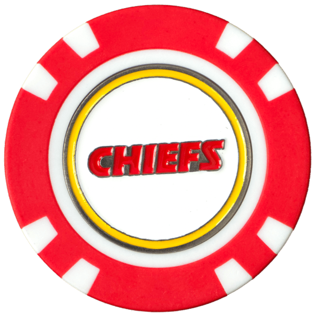 Officially Licensed Kansas City Chiefs Poker Chip Ball Marker - Club Rehab