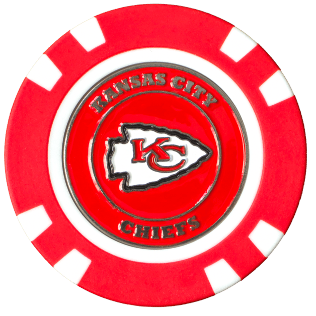Officially Licensed Kansas City Chiefs Poker Chip Ball Marker - Club Rehab