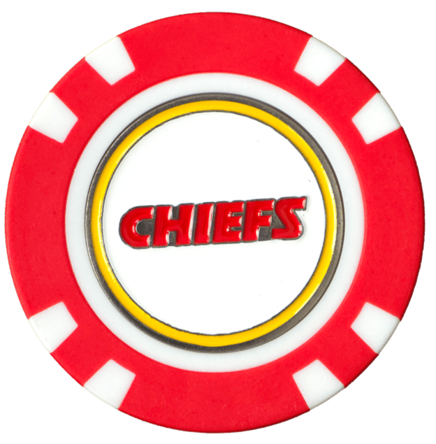 Officially Licensed Kansas City Chiefs Poker Chip Ball Marker - Club Rehab