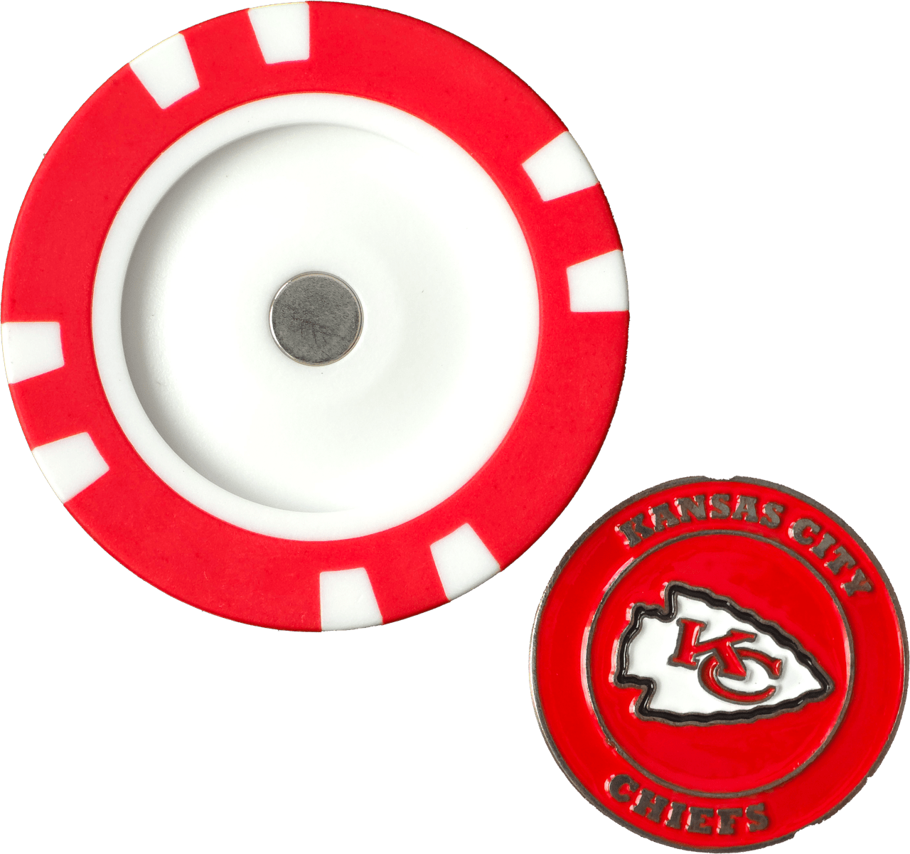 Officially Licensed Kansas City Chiefs Poker Chip Ball Marker - Club Rehab