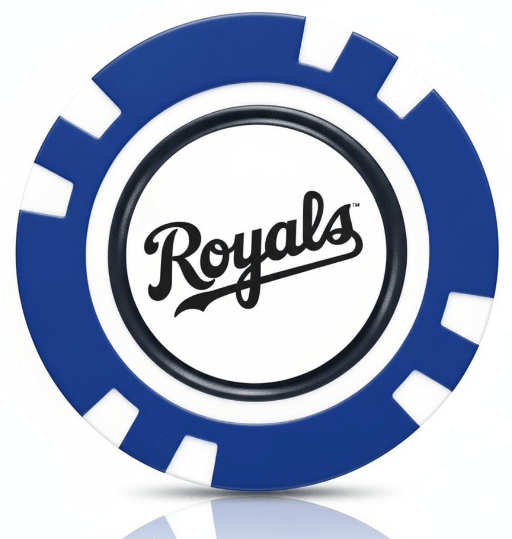 Officially Licensed Kansas CIty Royals Poker Chip Ball Marker - Blue - Club Rehab