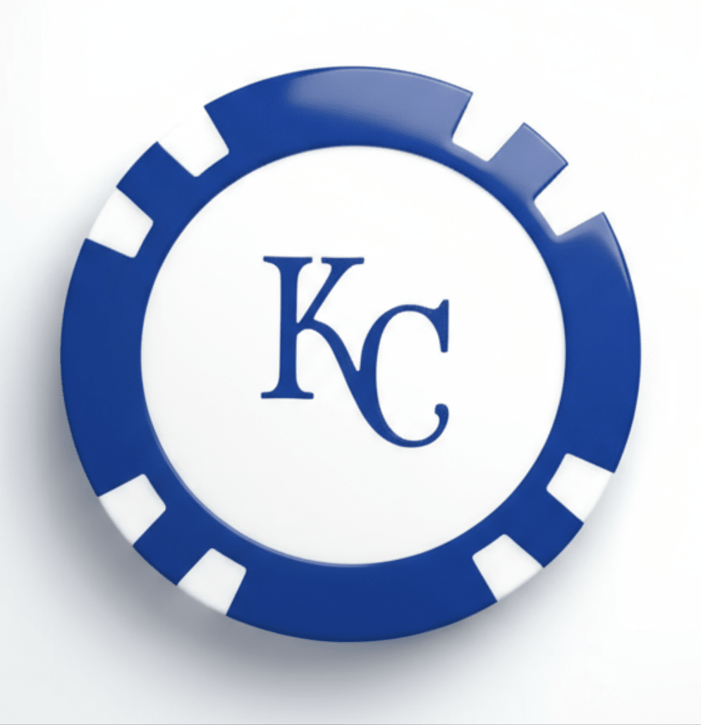 Officially Licensed Kansas CIty Royals Poker Chip Ball Marker - Blue - Club Rehab