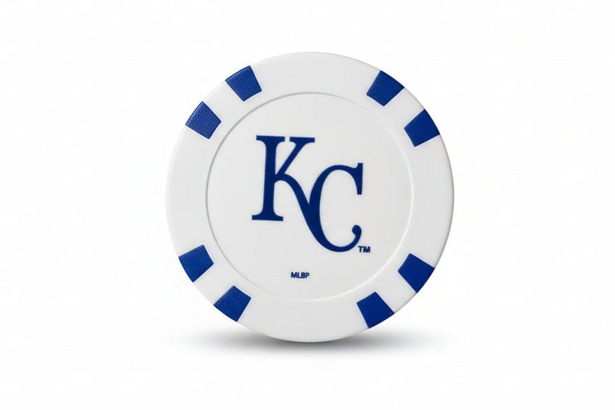 Officially Licensed Kansas CIty Royals Poker Chip Ball Marker - White - Club Rehab