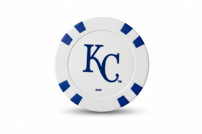 Officially Licensed Kansas CIty Royals Poker Chip Ball Marker - White - Club Rehab