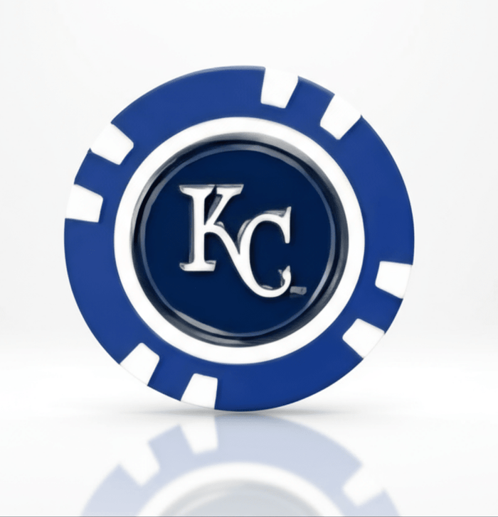 Officially Licensed Kansas CIty Royals Poker Chip Ball Marker - Blue - Club Rehab
