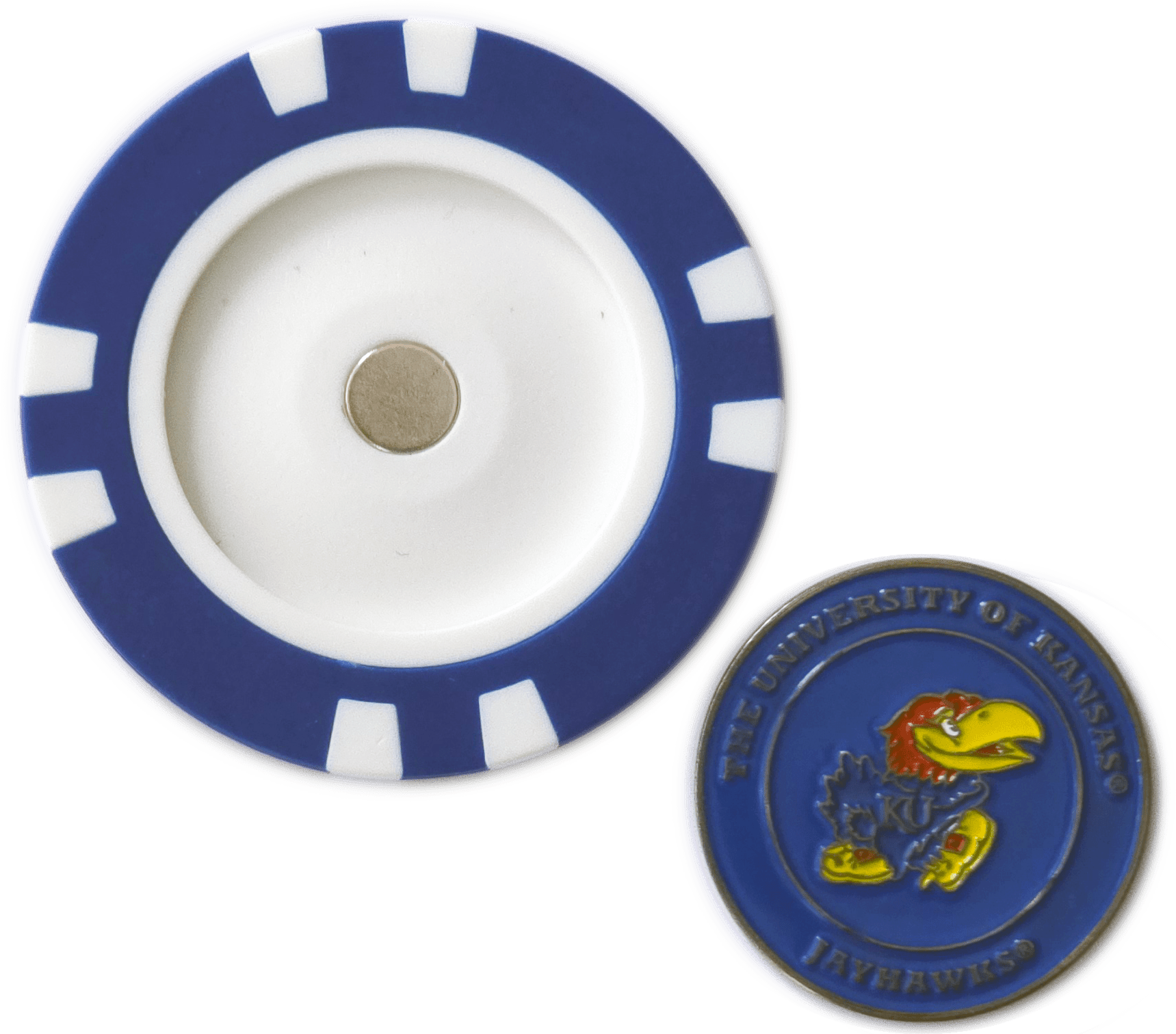 Officially Licensed Kansas Jayhawks Poker Chip Ball Marker - Club Rehab