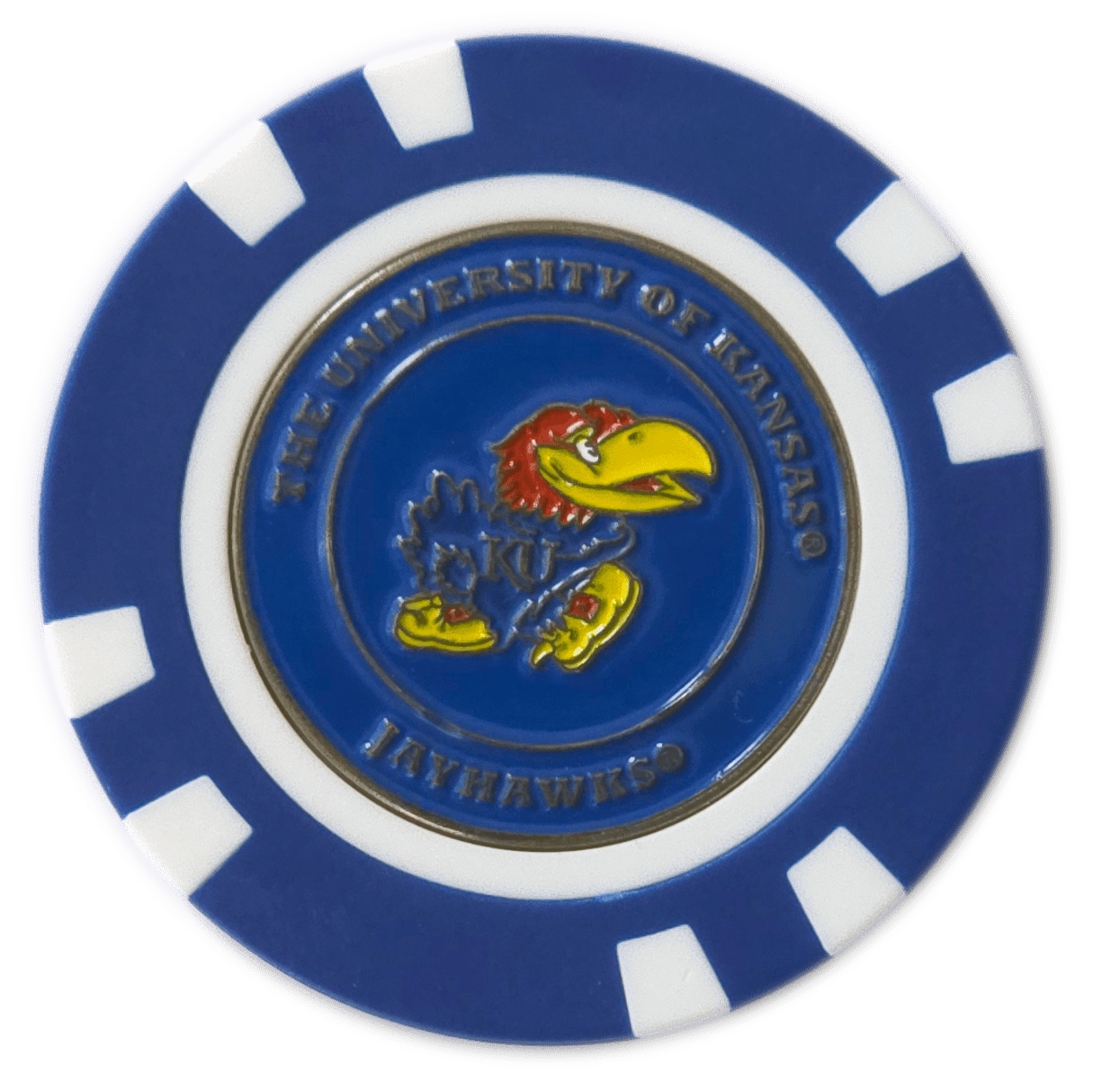 Officially Licensed Kansas Jayhawks Poker Chip Ball Marker - Club Rehab
