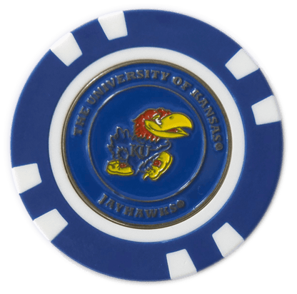 Officially Licensed Kansas Jayhawks Poker Chip Ball Marker - Club Rehab
