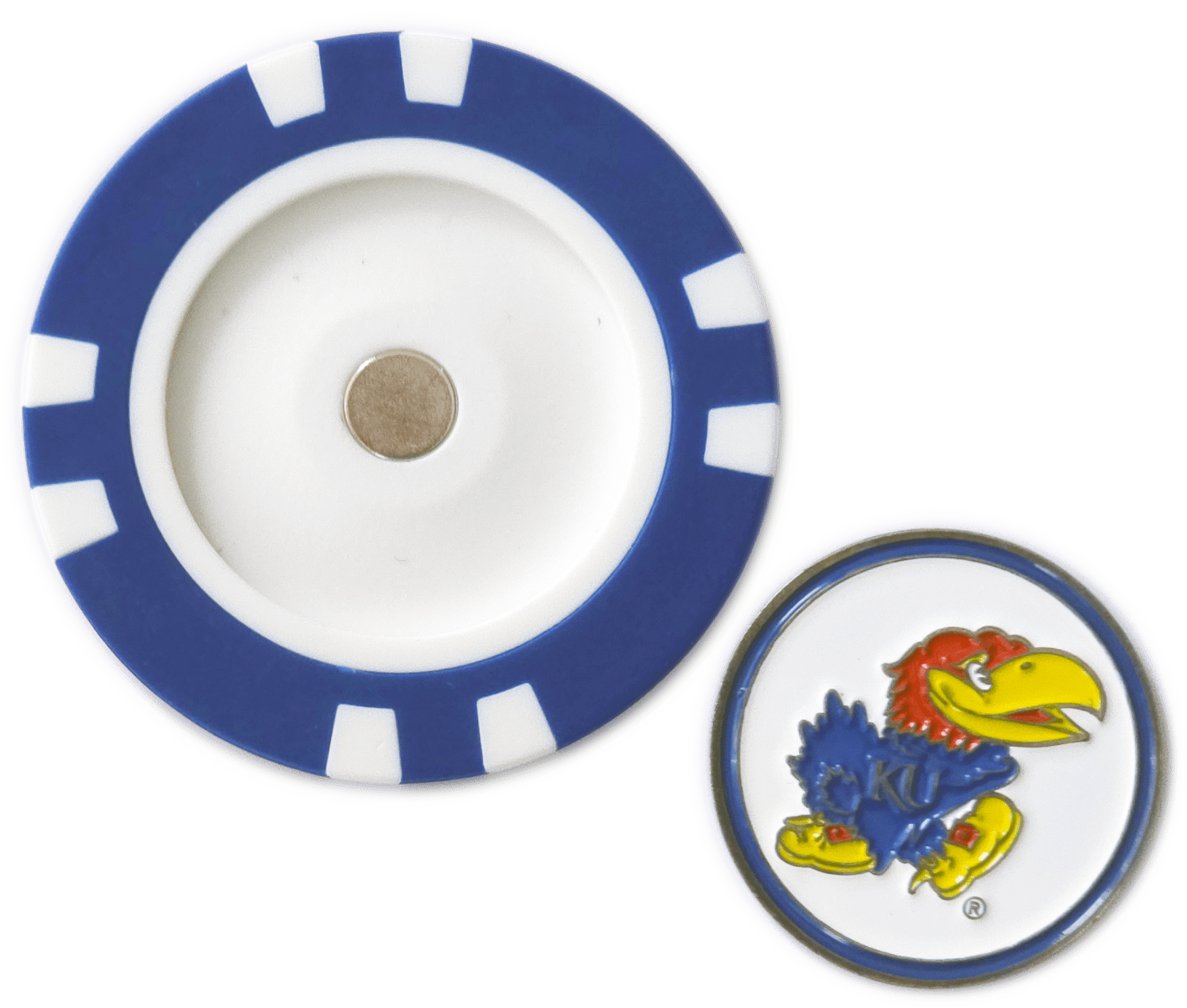 Officially Licensed Kansas Jayhawks Poker Chip Ball Marker - Club Rehab