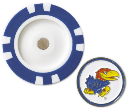 Officially Licensed Kansas Jayhawks Poker Chip Ball Marker - Club Rehab