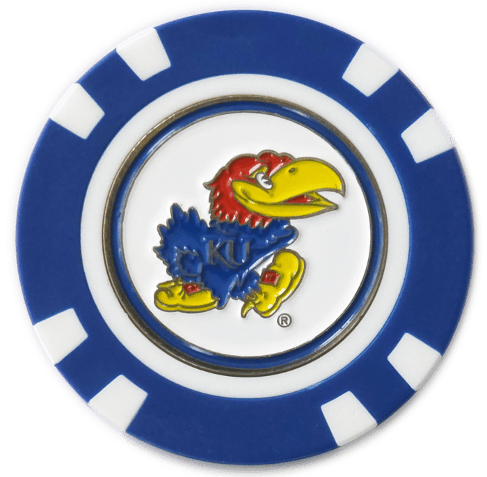 Officially Licensed Kansas Jayhawks Poker Chip Ball Marker - Club Rehab