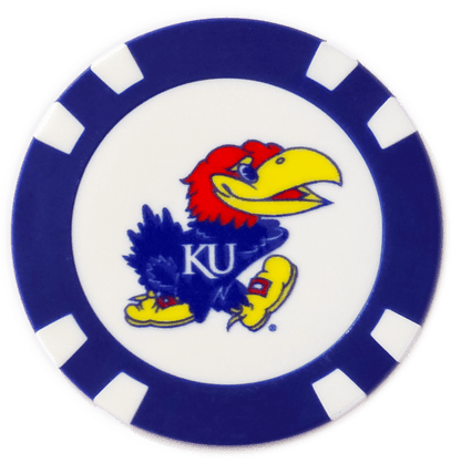 Officially Licensed Kansas Jayhawks Poker Chip Ball Marker - Club Rehab