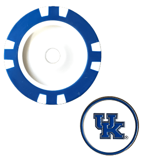 Officially Licensed Kentucky Wildcats Poker Chip Ball Marker - Blue - Club Rehab