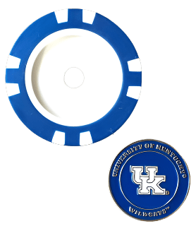 Officially Licensed Kentucky Wildcats Poker Chip Ball Marker - Blue - Club Rehab