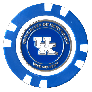 Officially Licensed Kentucky Wildcats Poker Chip Ball Marker - Blue - Club Rehab