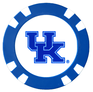 Officially Licensed Kentucky Wildcats Poker Chip Ball Marker - Blue - Club Rehab
