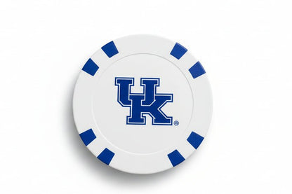 Officially Licensed Kentucky Wildcats Poker Chip Ball Marker - White - Club Rehab