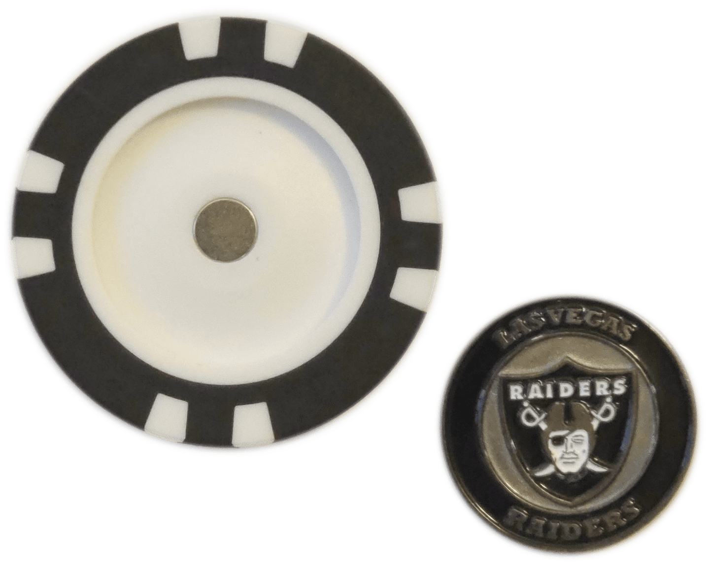 Officially Licensed Las Vegas Raiders Poker Chip Ball Marker - Club Rehab