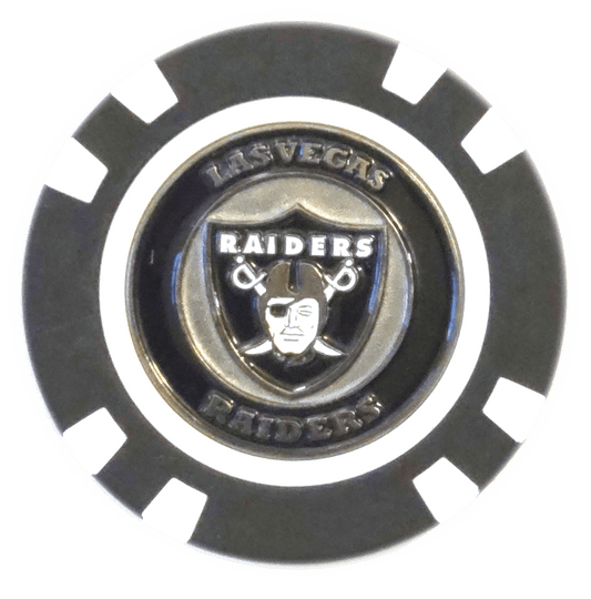 Officially Licensed Las Vegas Raiders Poker Chip Ball Marker - Club Rehab