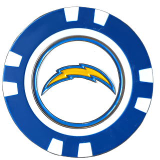 Officially Licensed Los Angeles Chargers Poker Chip Ball Marker - Club Rehab