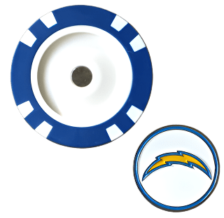 Officially Licensed Los Angeles Chargers Poker Chip Ball Marker - Club Rehab