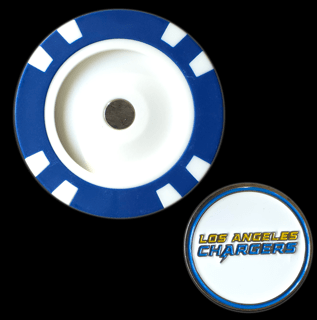 Officially Licensed Los Angeles Chargers Poker Chip Ball Marker - Club Rehab