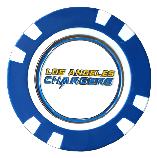 Officially Licensed Los Angeles Chargers Poker Chip Ball Marker - Club Rehab