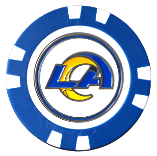 Officially Licensed Los Angeles Rams Poker Chip Ball Marker - Club Rehab