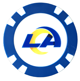 Officially Licensed Los Angeles Rams Poker Chip Ball Marker - Club Rehab