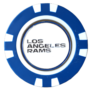 Officially Licensed Los Angeles Rams Poker Chip Ball Marker - Club Rehab