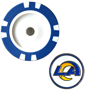 Officially Licensed Los Angeles Rams Poker Chip Ball Marker - Club Rehab
