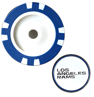 Officially Licensed Los Angeles Rams Poker Chip Ball Marker - Club Rehab