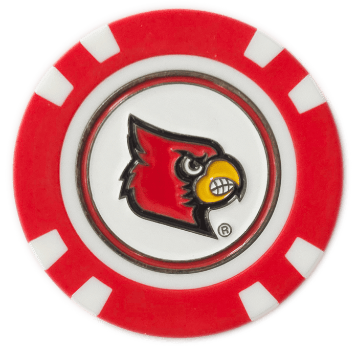 Officially Licensed Louisville Cardinals Poker Chip Ball Marker - Club Rehab