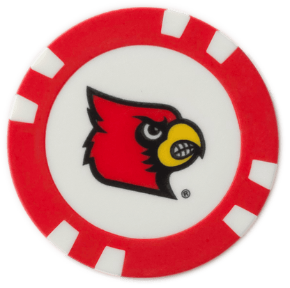 Officially Licensed Louisville Cardinals Poker Chip Ball Marker - Club Rehab