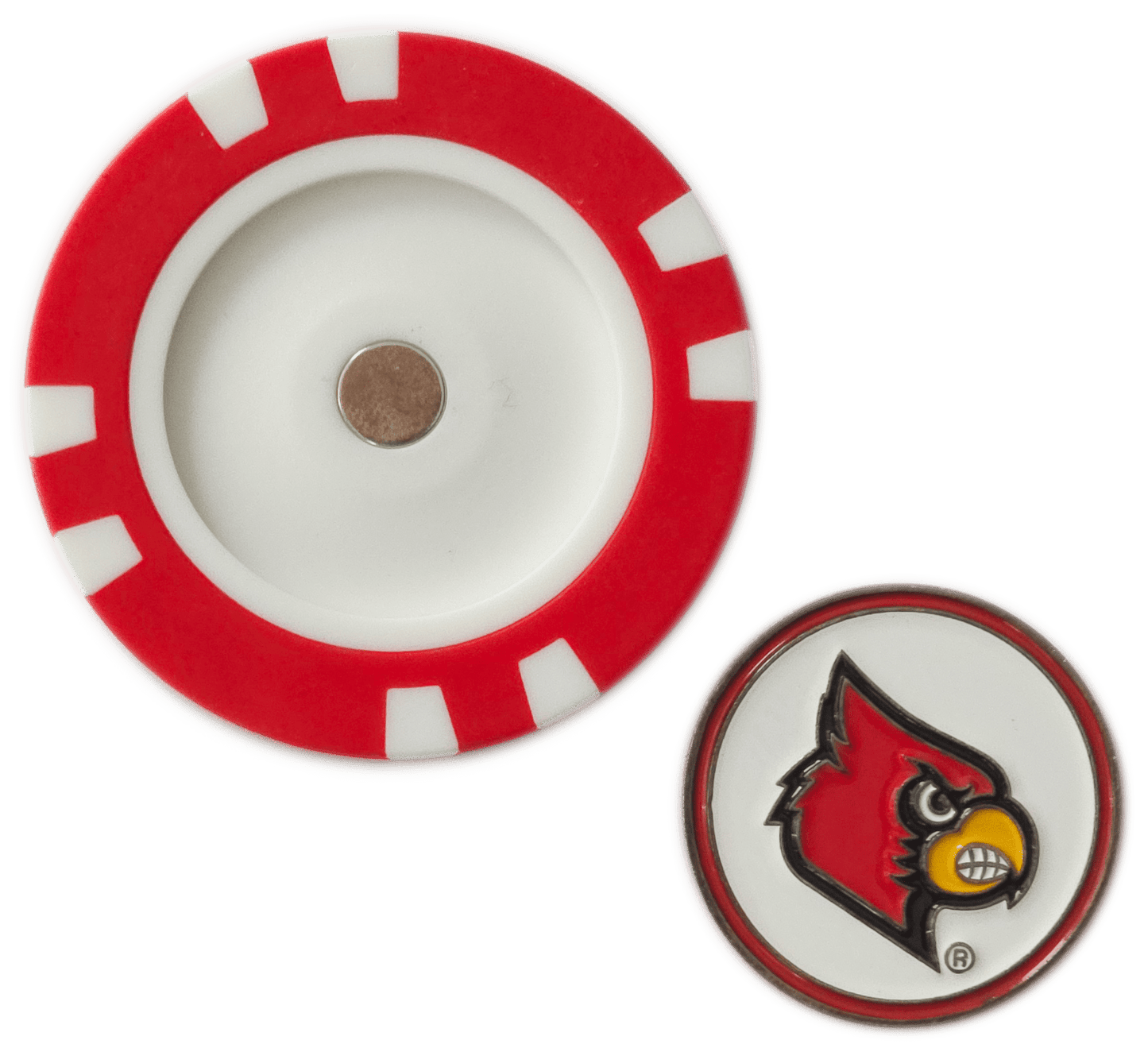 Officially Licensed Louisville Cardinals Poker Chip Ball Marker - Club Rehab