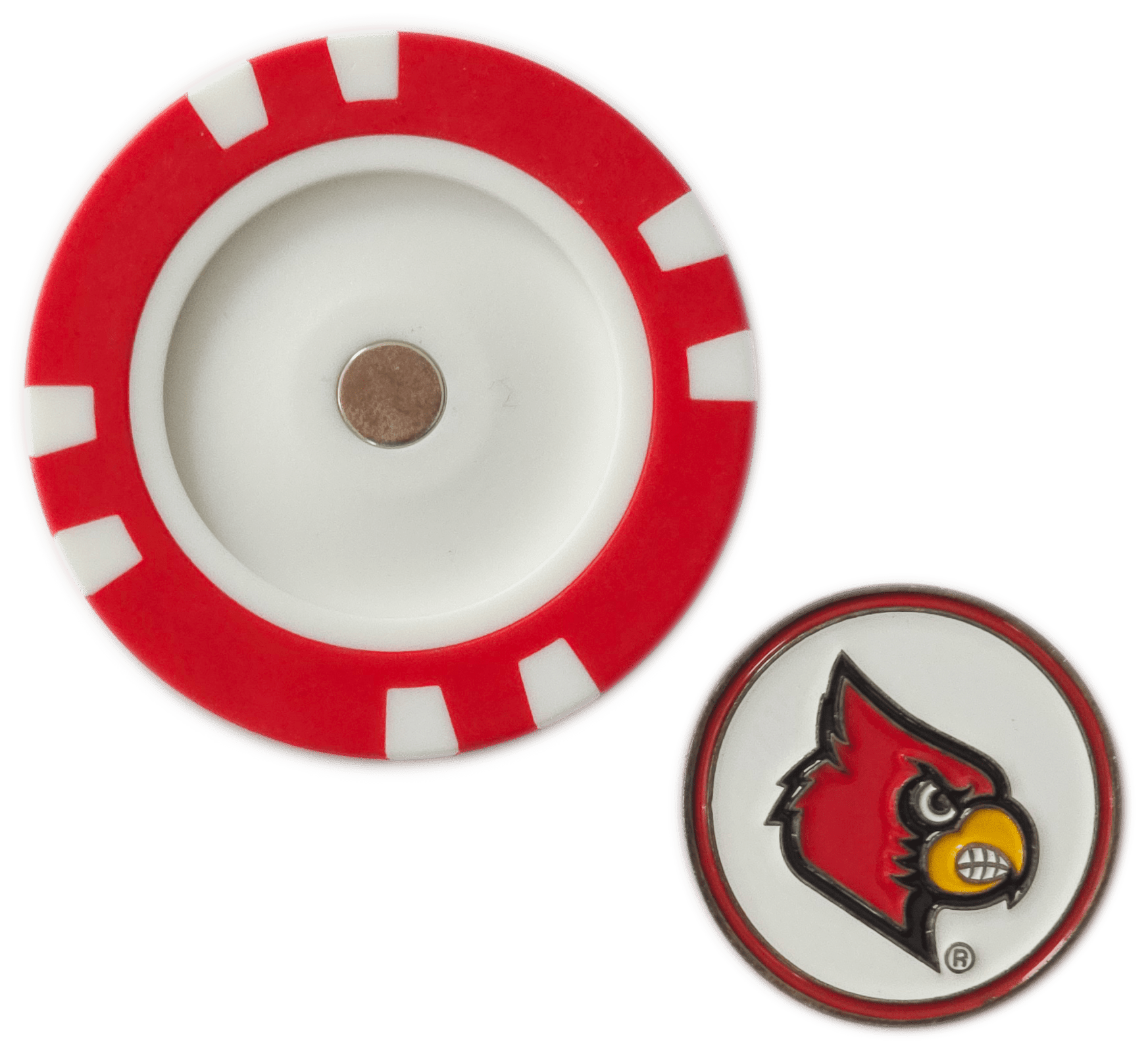 Officially Licensed Louisville Cardinals Poker Chip Ball Marker - Club Rehab
