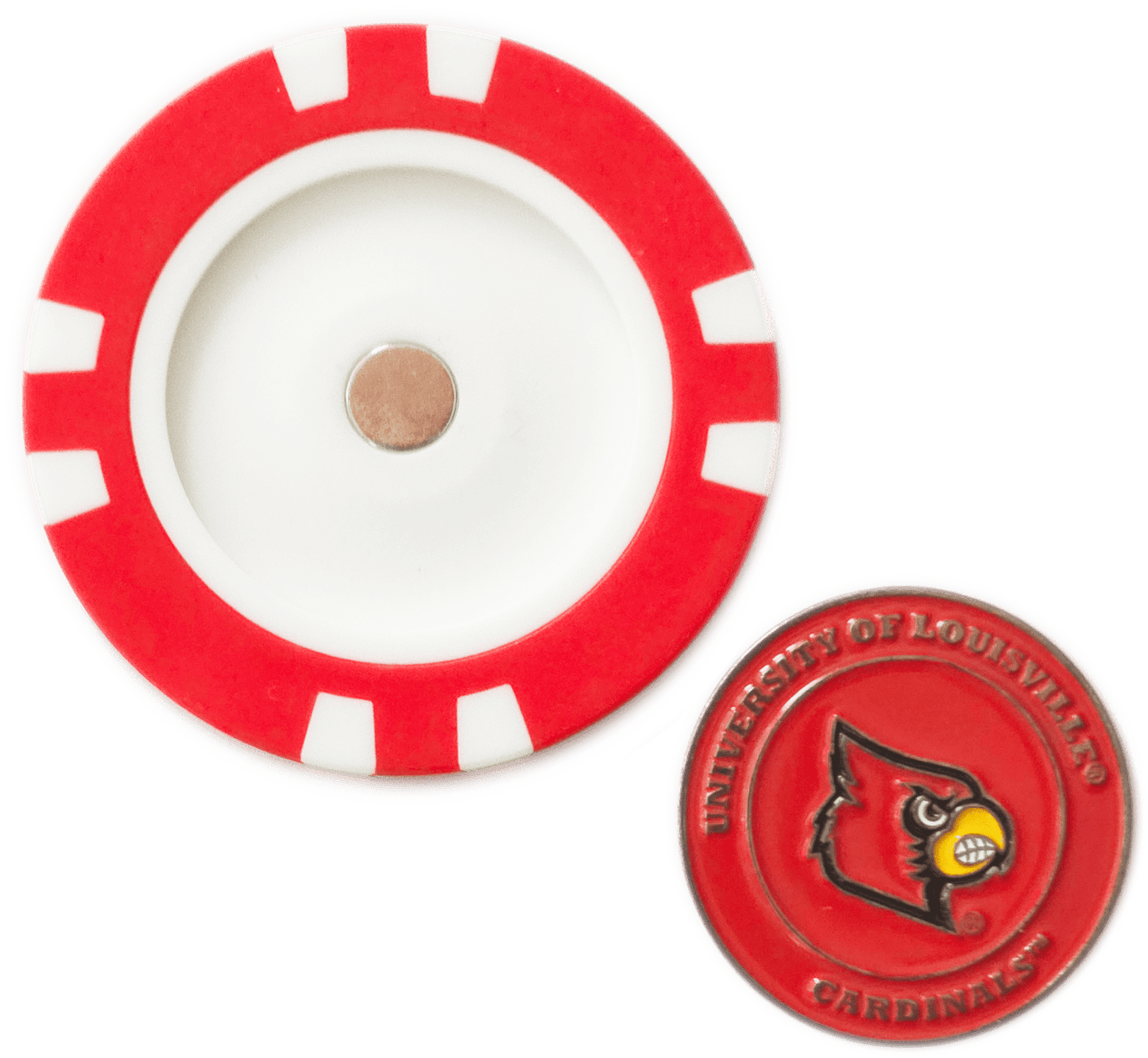Officially Licensed Louisville Cardinals Poker Chip Ball Marker - Club Rehab