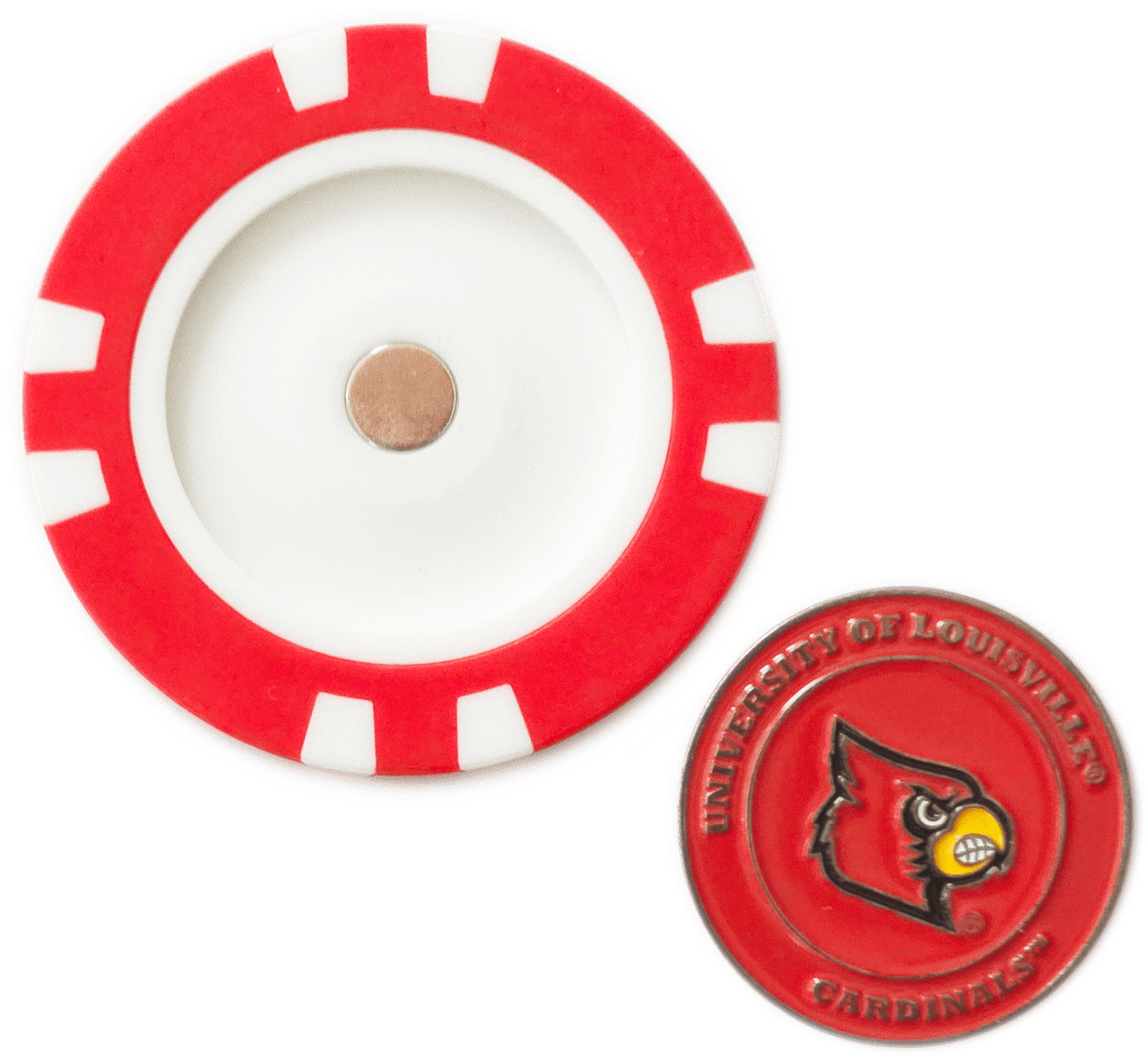 Officially Licensed Louisville Cardinals Poker Chip Ball Marker - Club Rehab