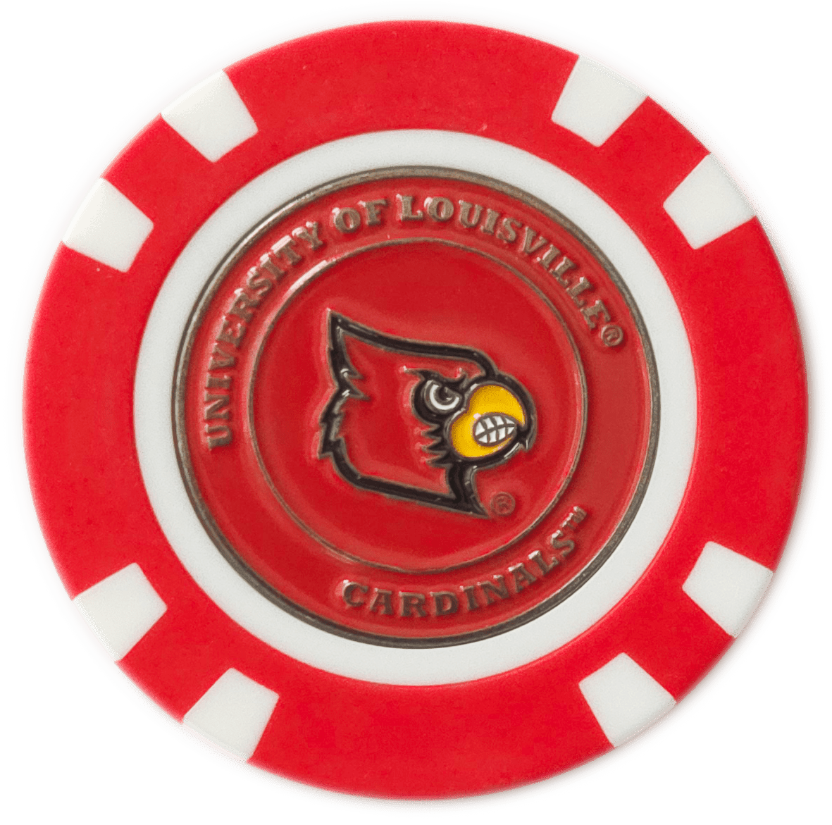 Officially Licensed Louisville Cardinals Poker Chip Ball Marker - Club Rehab