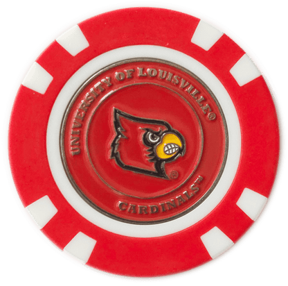 Officially Licensed Louisville Cardinals Poker Chip Ball Marker - Club Rehab