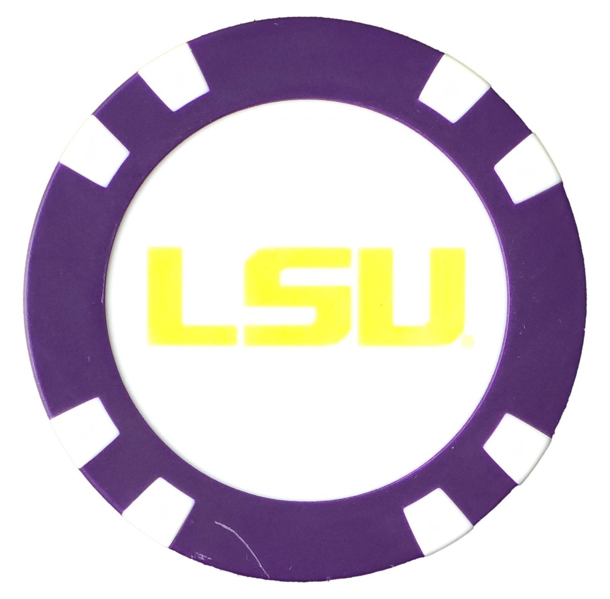 Officially Licensed LSU Tigers Poker Chip Ball Marker - Club Rehab - Golf Ball MarkerOfficially Licensed LSU Tigers Poker Chip Ball Marker