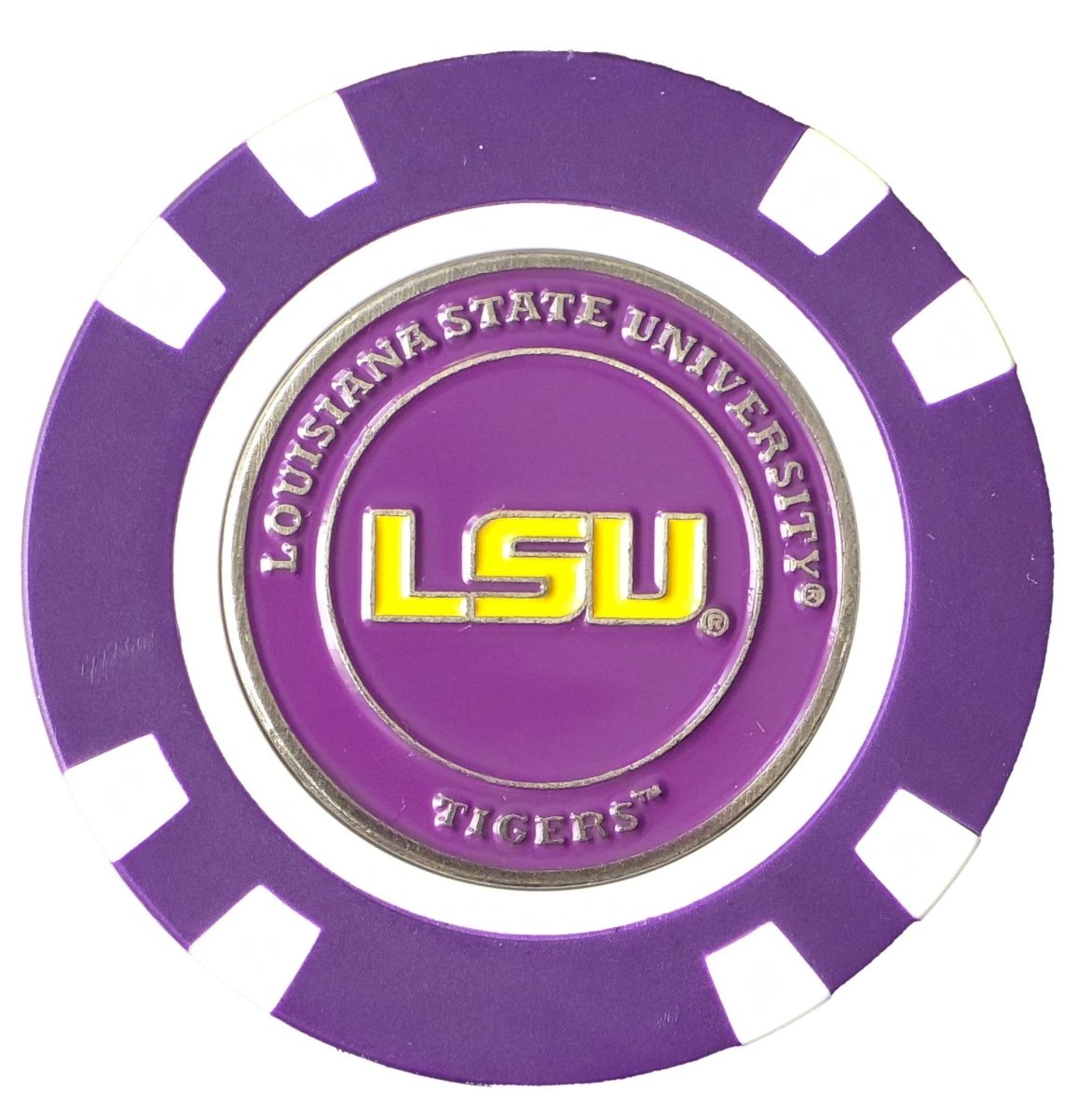 Officially Licensed LSU Tigers Poker Chip Ball Marker - Club Rehab - Golf Ball MarkerOfficially Licensed LSU Tigers Poker Chip Ball Marker