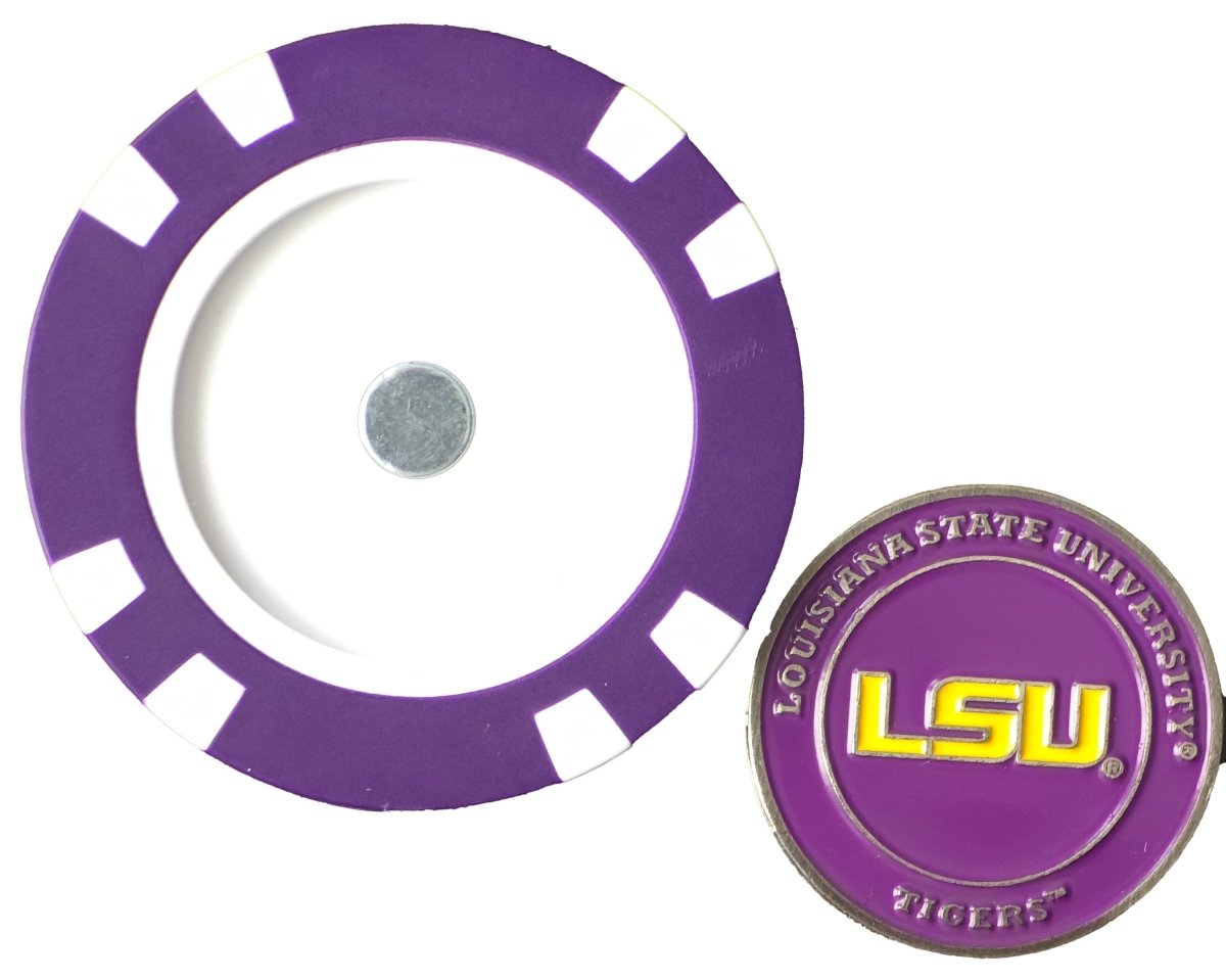 Officially Licensed LSU Tigers Poker Chip Ball Marker - Club Rehab - Golf Ball MarkerOfficially Licensed LSU Tigers Poker Chip Ball Marker